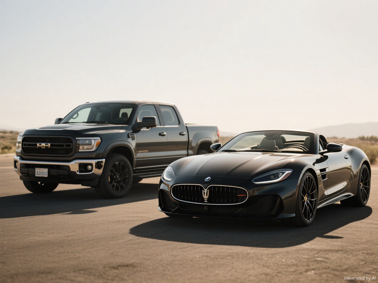 Specialist vehicles including a pickup, sports car, convertible, and luxury coupe.